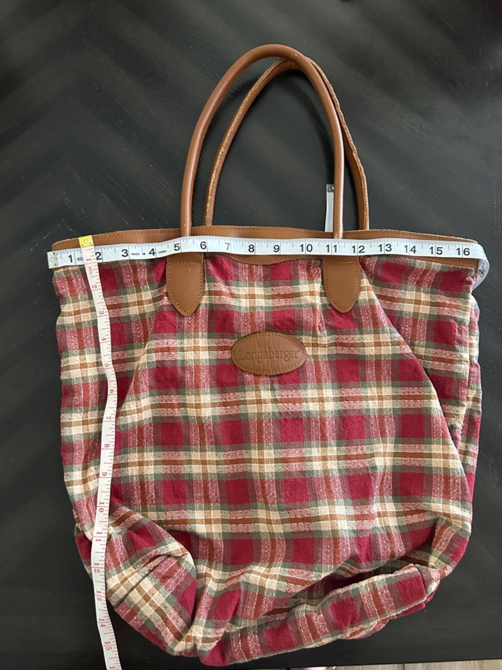 Longaberger Plaid Tote Bag - Picture 8 of 8